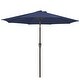 preview thumbnail 43 of 76, 9-ft Patio Market Umbrella with Tilting Pole, Waterproof & Breathable Canopy Navy Blue