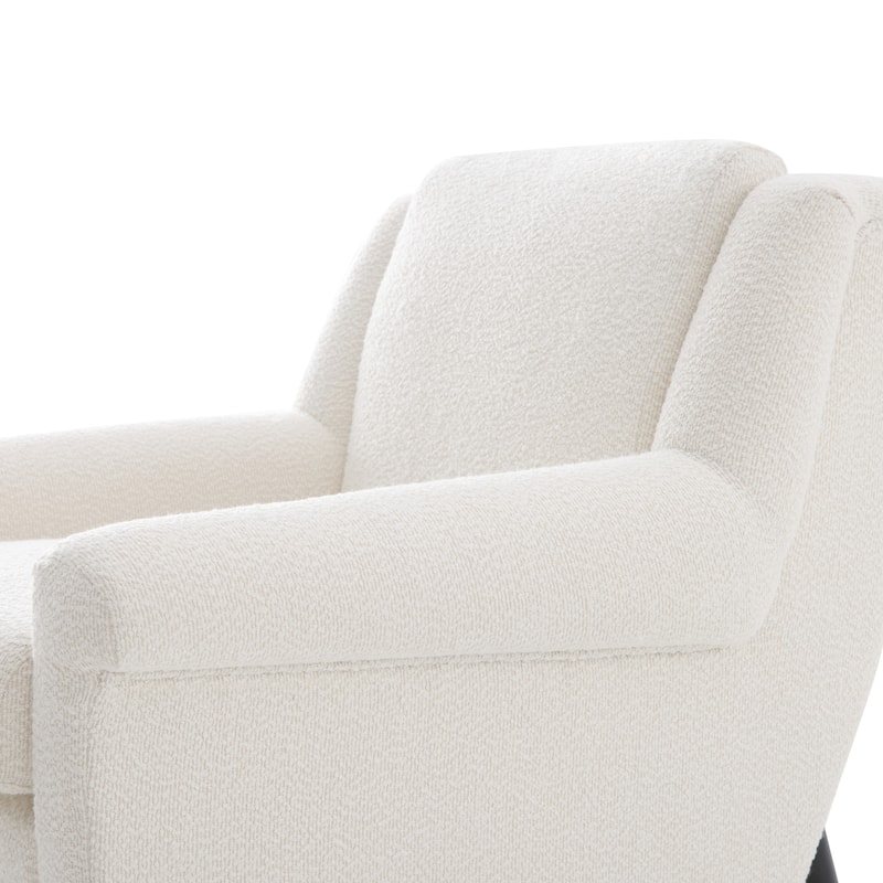 Mid-Century Modern Upholstered Accent Chair with Flared Arms by Harper&Bright Designs