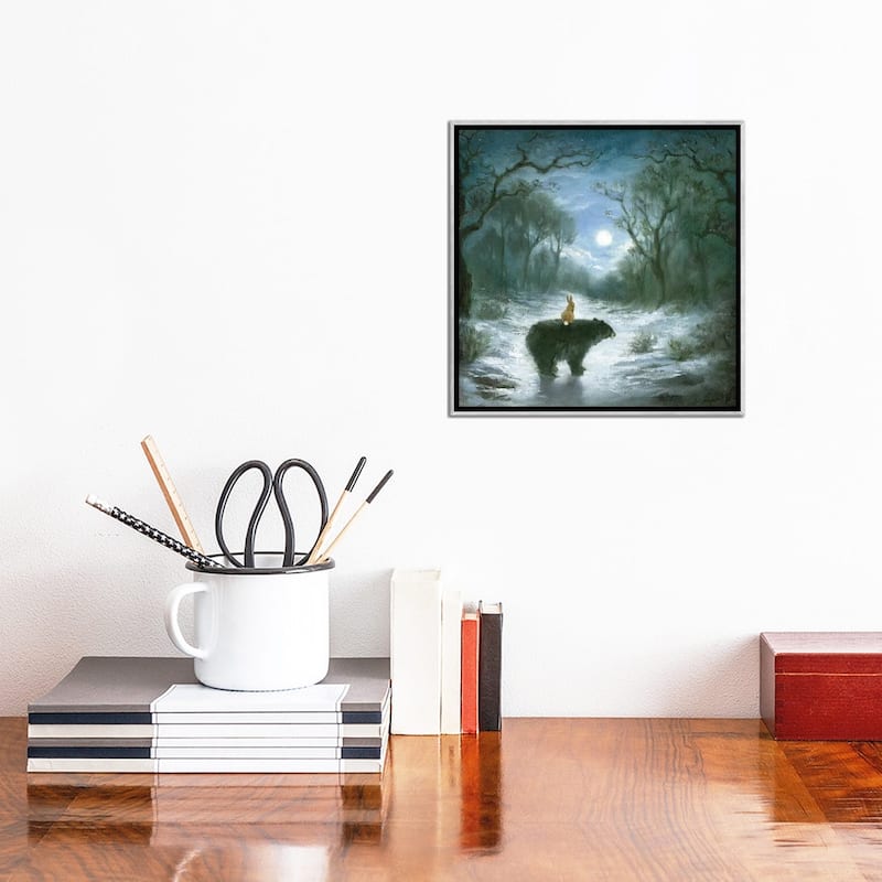 iCanvas "Isabella And The Bear" by David Joaquin Framed