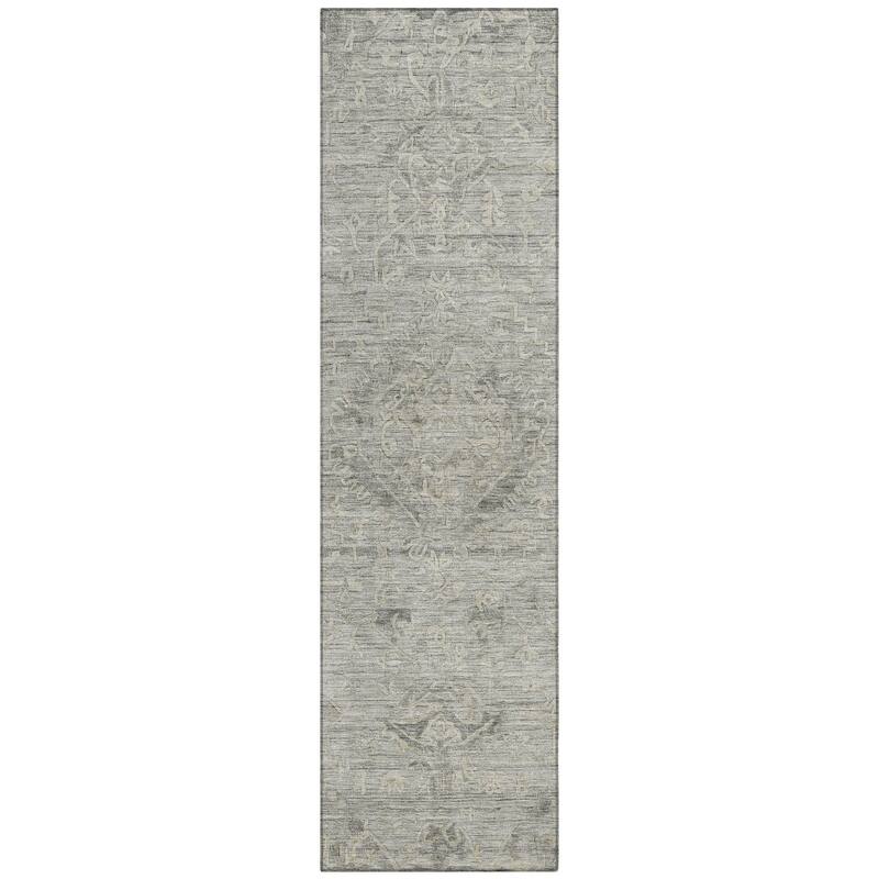 Machine Washable Indoor/ Outdoor Vintage Traditional Chantille Rug