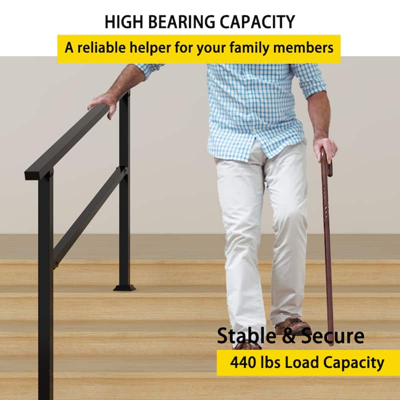 Sturdy Aluminum Stair Rail for Home, Hotel, Garden Choose from 3 Sizes