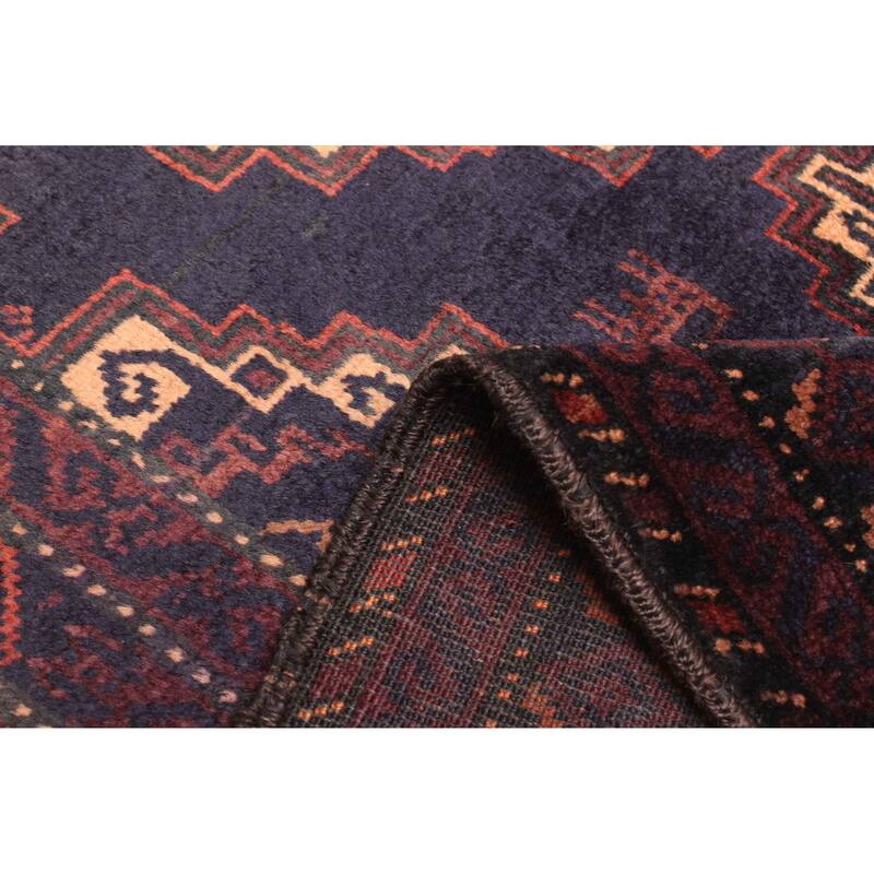 ECARPETGALLERY Hand-knotted Teimani Dark Navy Wool Rug - 3'1 x 4'10