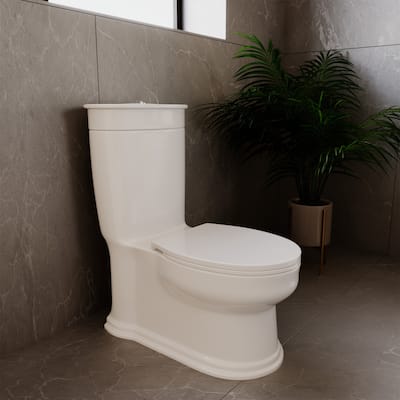 Santorini One-Piece Elongated Toilet Dual-Flush 1.1/1.6 gpf - Glossy White