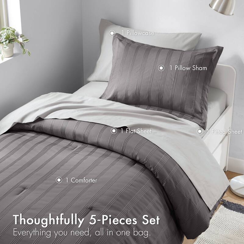 Chelsea Square Logan Woven Striped Comforter Set