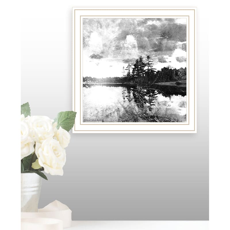 TrendyDecor4U "Lakeside Pines" Framed Print Wall Art