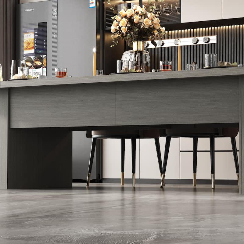 Large 118" Wood Dining Table,Meeting Table for Dining,Office Room - 126"L