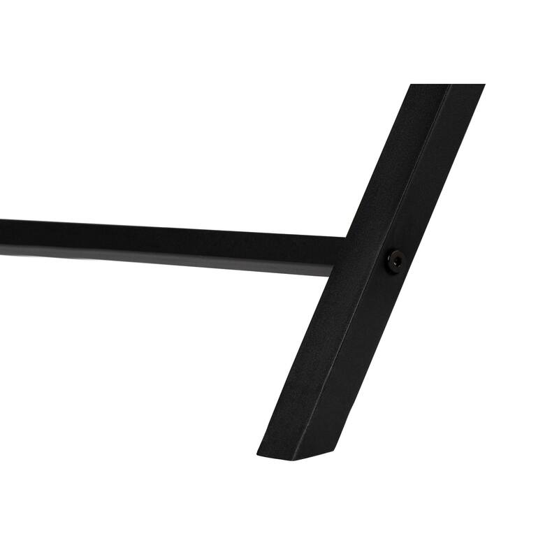 Computer Desk, Home Office, Corner, 55"l, L Shape, Work, Laptop, Grey Laminate, Black Metal, Contemporary