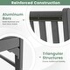 preview thumbnail 9 of 7, All-Weather HDPE 2-Person Garden Bench with Backrest and Armrests-Gray - 50" x 24" x 35"