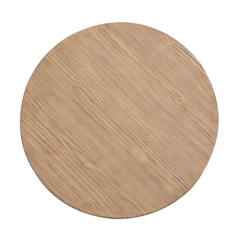 Magnussen Home Hayden Golden Oat Round End Table - 22''W x 22''D x 23''H