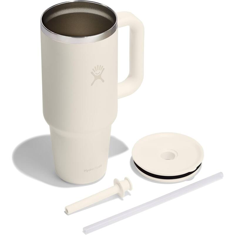 All Around Double Wall Vacuum Insulated Travel Tumbler, 40oz, Ivory