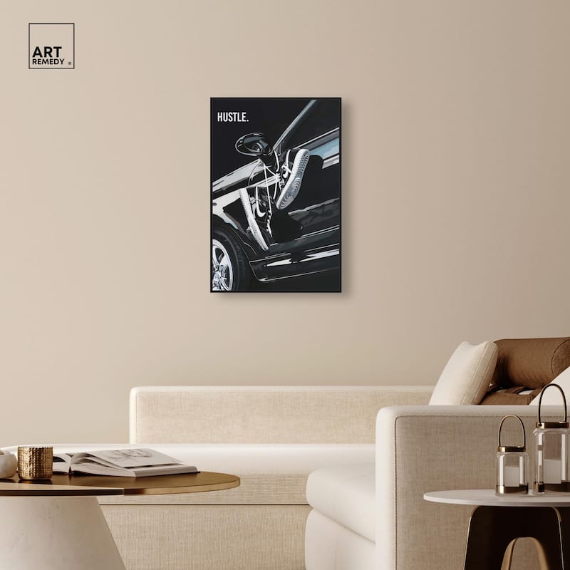 Sneaker Lace Car Canvas by Art Remedy
