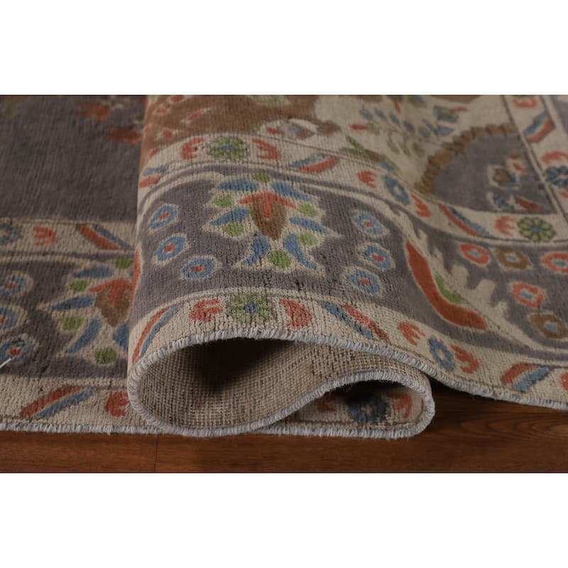 Over-Dyed Tabriz Persian Vintage Area Rug Hand-Knotted Wool Carpet - 8'1"x 10'8"