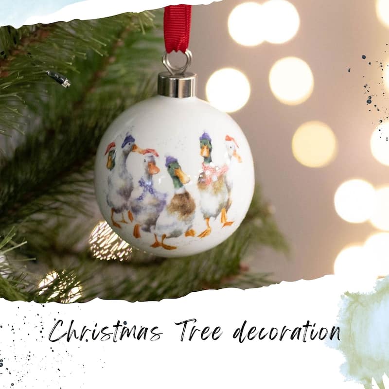Royal Worcester Wrendale Designs Christmas Bauble