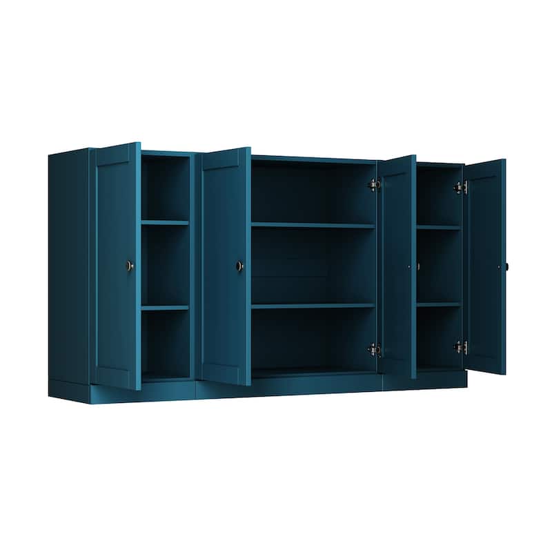 Palace Imports 100% Solid Wood 65" Sideboard with Shaker Doors and Adjustable Shelves