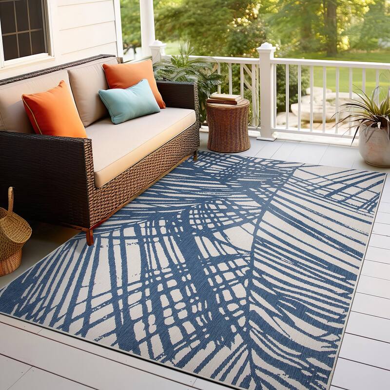 World Rug Gallery Nature Inspired Tropical Indoor/Outdoor Area Rug