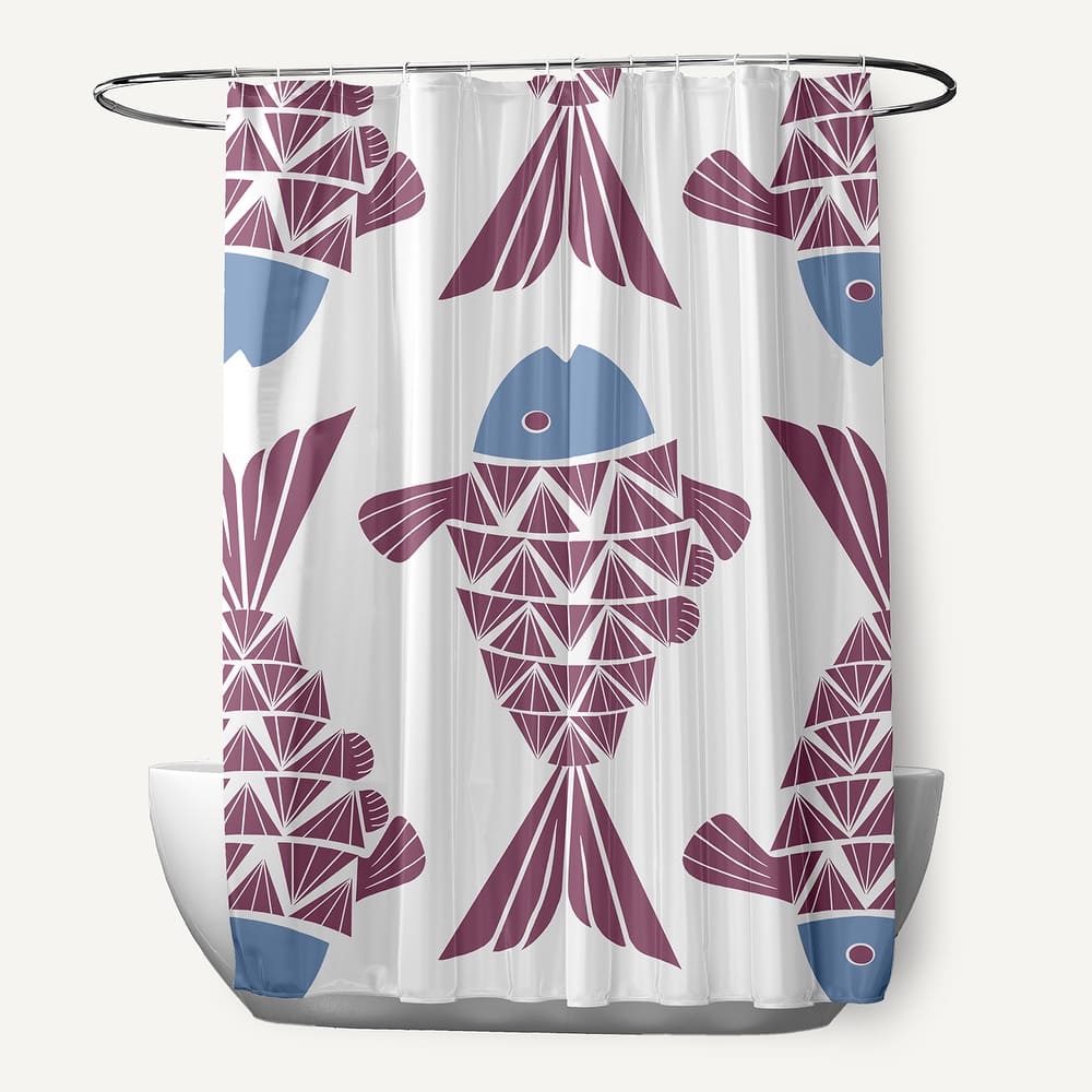 Big Fish Animal Print Print Print Shower Curtain
