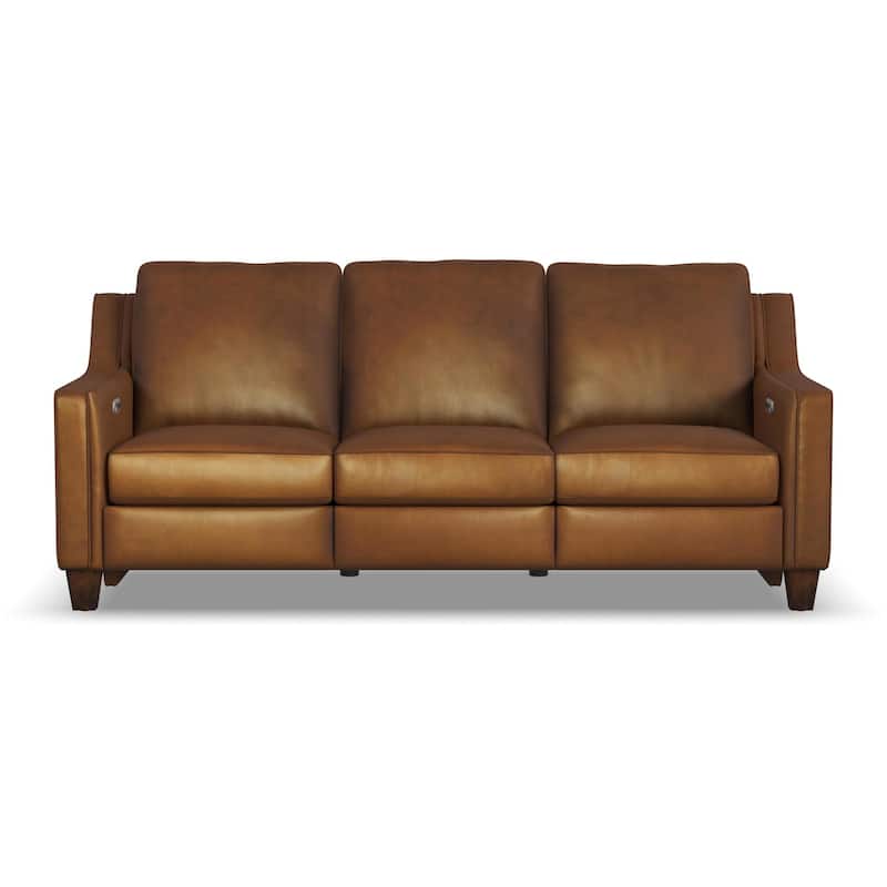 Finley Leather Power Inclining Sofa by Flexsteel - 82" x 36" x 38"
