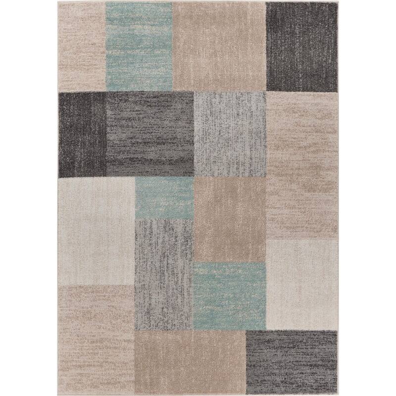 Sevita Multicolored Modern Color Block Area Rug