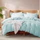 preview thumbnail 85 of 175, Nestl Ultra Soft Double Brushed Microfiber Duvet Cover Set with Button Closure Light Baby Blue - California King
