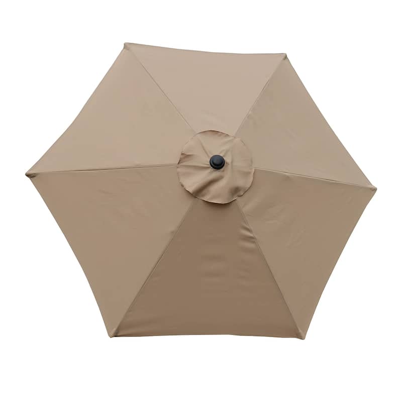 Davee Furniture 7.5 Ft Tan Patio Umbrella with Tilt and Crank