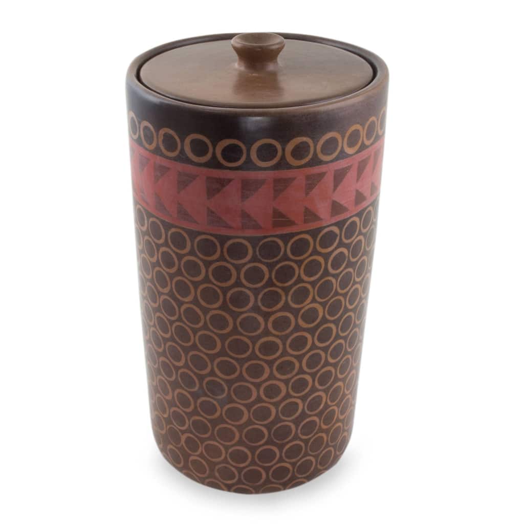 Handmade Patamban Geometry Ceramic jar (Mexico ) - 40 x 26 x 26