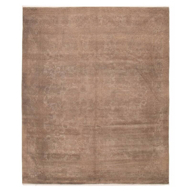 ECARPETGALLERY Hand-knotted Vibrance Grey Wool Rug - 8'1 x 10'0 - Grey - 8'1 x 10'0