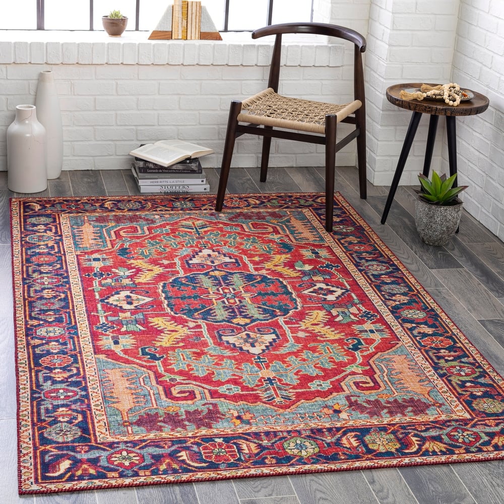 Livabliss Shaelyn Oriental Medallion Printed Area Rug