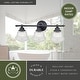 preview thumbnail 5 of 6, Huntley 3-Light 24 in. W Oil Rubbed Bronze Bathroom Vanity Lighting Fixture, Clear Seeded Schoolhouse Glass, LED Compatible