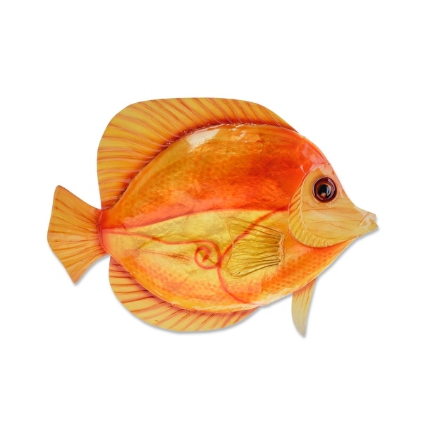 Handmade Orange Discus Fish Wall Decor (Philippines). Opens flyout.