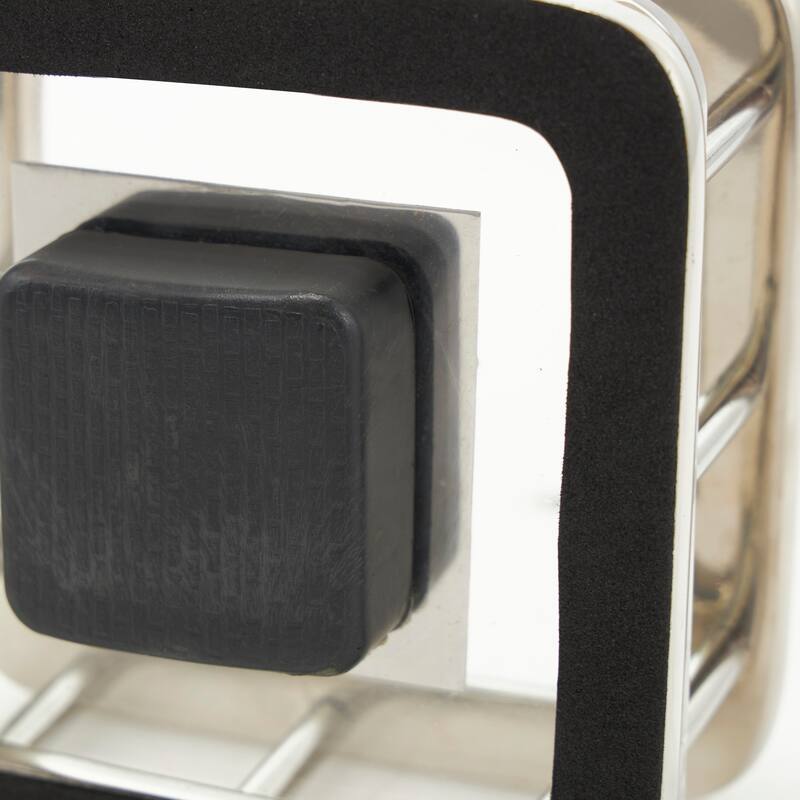 Silver Aluminum Dimensional Open Frame Geometric Clock