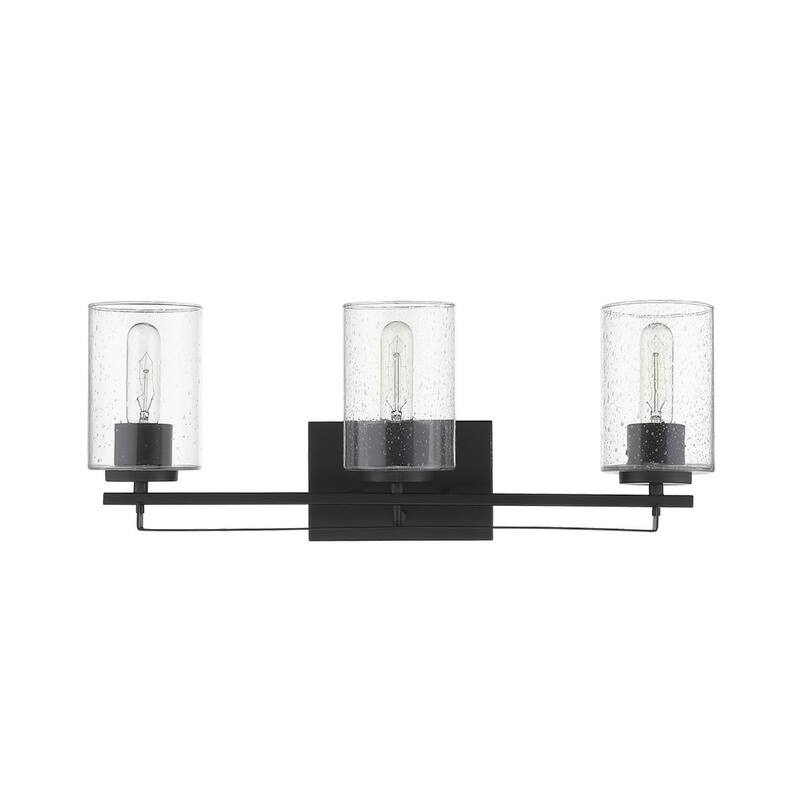 Modern Flush Mount Wall Light Fixture with Clear Bubble Glass Shade and LED Compatible for Bedroom