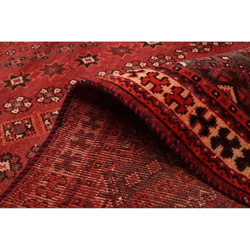 ECARPETGALLERY Hand-knotted Melis Vintage Red Wool Rug - 6'5 x 10'4