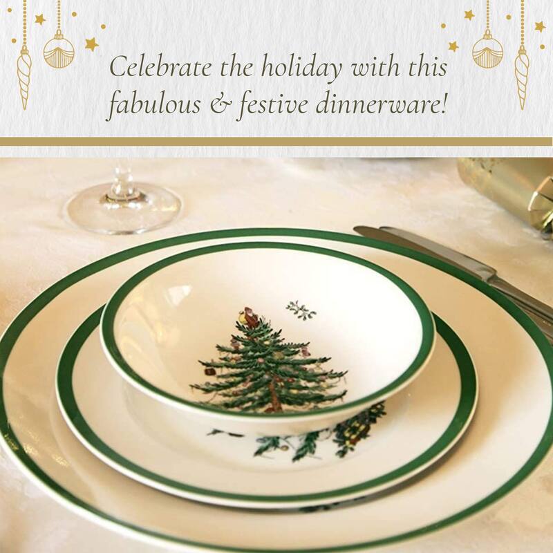 Spode Set of 4 Christmas Tree Plates