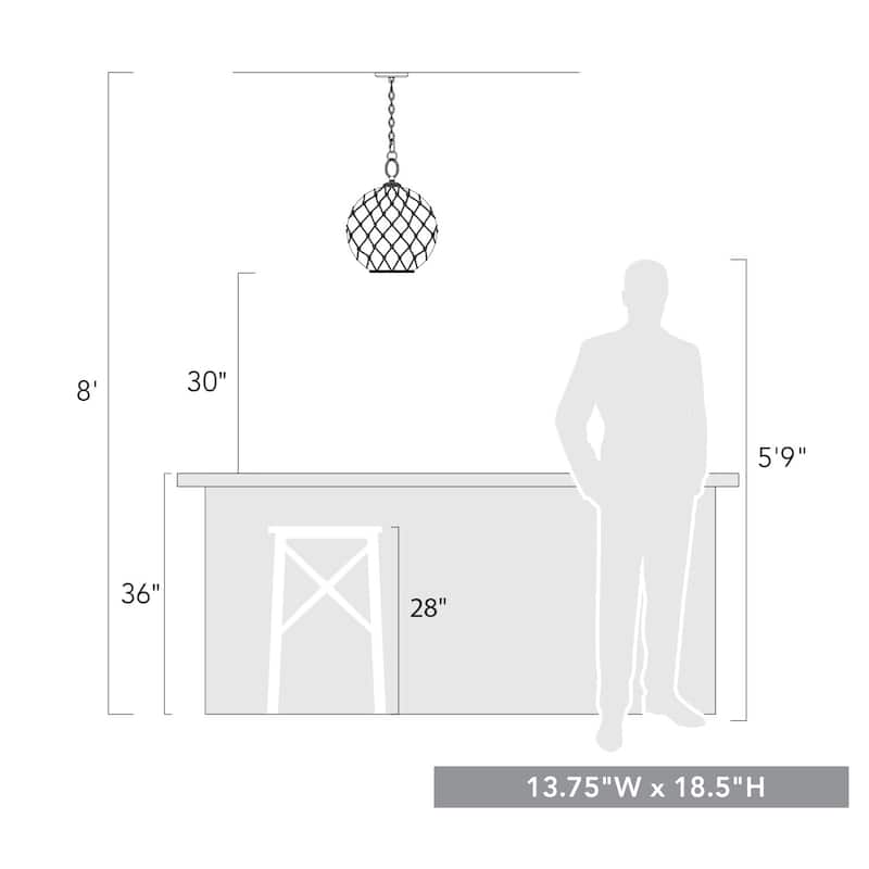 Golden Lighting Haddoc Medium Pendant