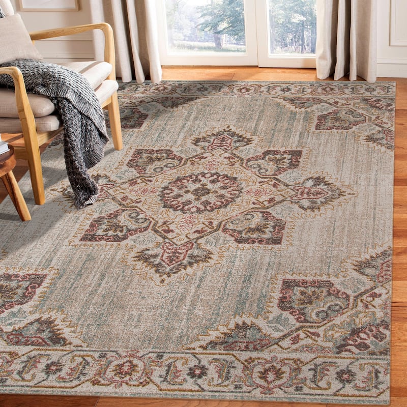 Ethereal Jensi Vintage Medallion Area Rug - 7'6" x 9'6" - Beige