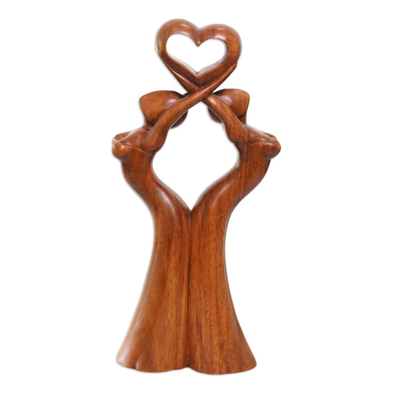 Novica Handmade Dreamy Dance Wood Statuette