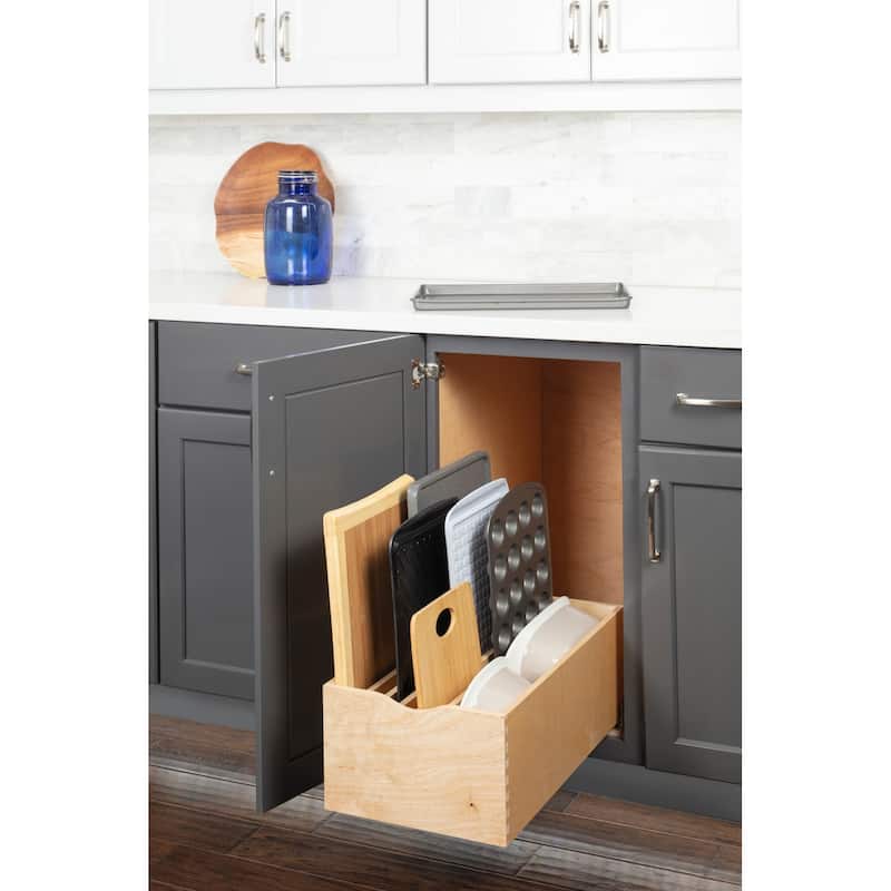 Hardware Resources ROCWS15 15" Wood Kitchen Cabinet Rollout Single