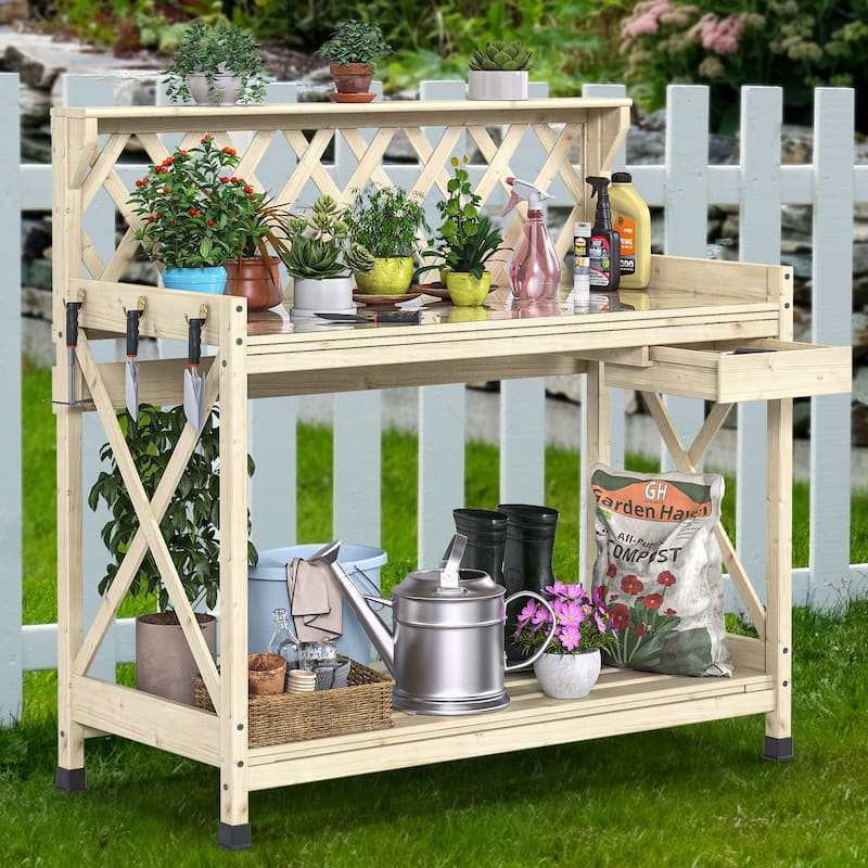 Moasis Outdoor Garden Work Bench Station Table - 41"