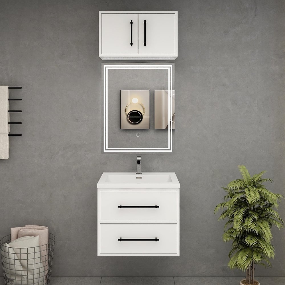 Victoria 24'' Wall-Mounted Vanity Set with Motion Sensor LED light Top Cabinet