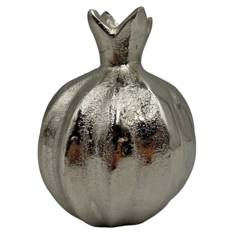 6 Inch Tall Decorative Handmade Aluminum Pomegranate Flower Vase