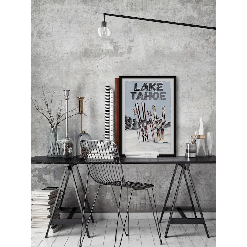 'Winter in Lake Tahoe' Framed Painting Print