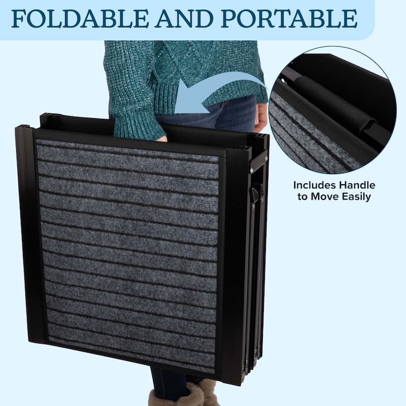 PETMAKER Folding Dog Ramp for Car, Truck, SUV, or RV - Black