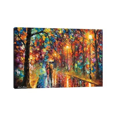 iCanvas "Walking In The Rain" by Leonid Afremov Canvas Print