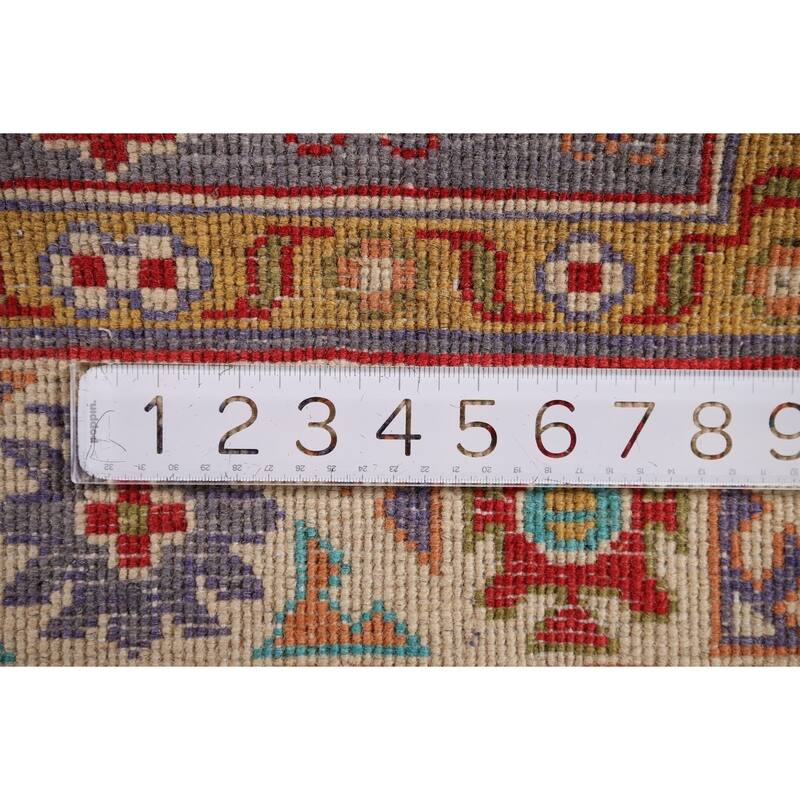 Blue Kazak Accent Rug Handmade Wool Carpet - 2'9" x 4'3"