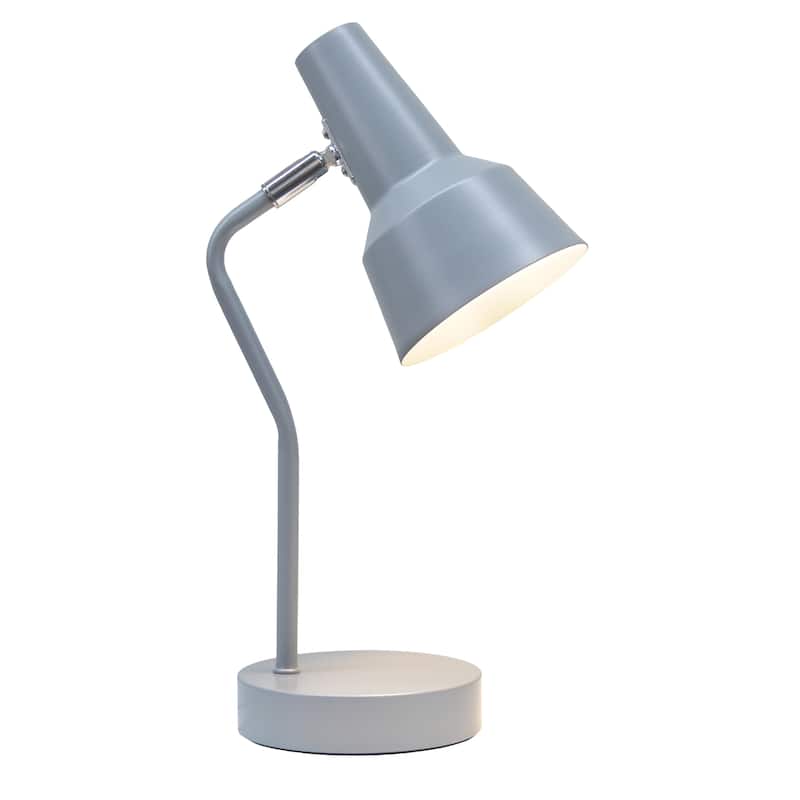 Metal Gooseneck Desk Lamp Adjustable Task Light for Home Office - 7.80 x 5.20 x 15.20 in. (L x W x H)