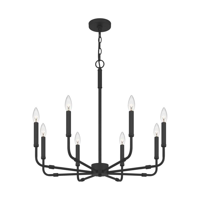 Bellevue Della 8 Light 28" Wide Taper Candle Chandelier