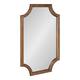 Kate and Laurel Hogan Scalloped Wood Framed Mirror - 20x30 - Rustic Brown