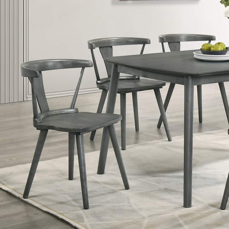 2 Pieces Set Dining Side Chair Rustic Modern Farmhouse Design Retro Design Easy to Assembly