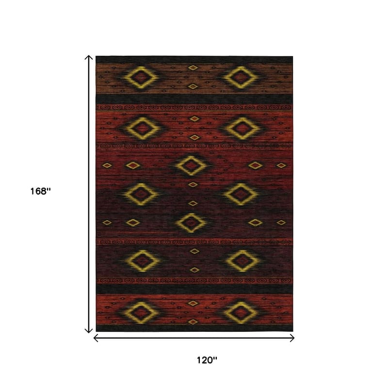 HomeRoots Tribal Transitional Rectangle Outdoor Rug