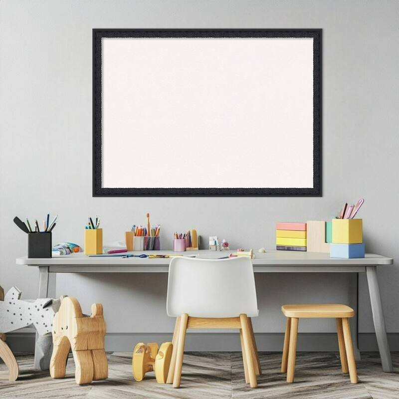 Bethany Black Wood Framed Cork Board - Bulletin Board, Organization Board, Pin Board